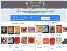 Tablet Screenshot of famousstamps.org